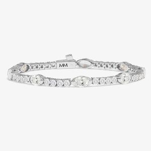 Melinda Maria Silver and Diamondette Tennis Bracelet
